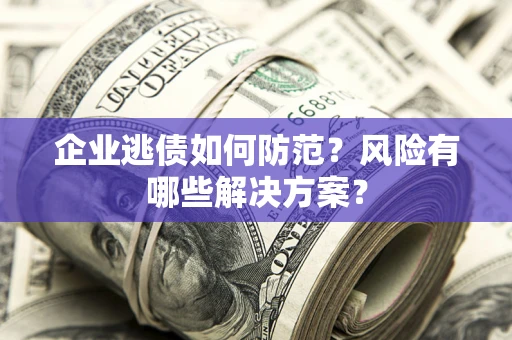 北京企业逃债如何防范？风险有哪些解决方案？