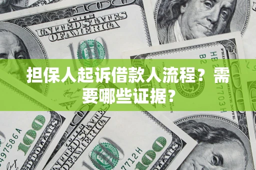 北京担保人起诉借款人流程?需要哪些证据? 北京担保人起诉借款人流程?需要哪些证据?