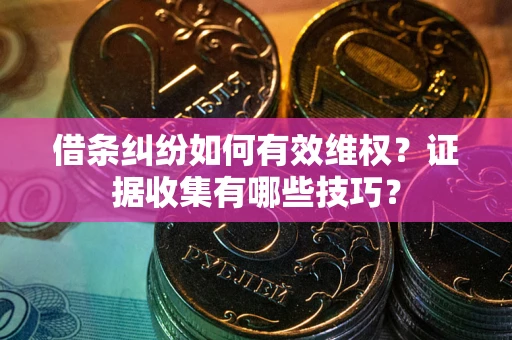 北京借条纠纷如何有效维权？证据收集有哪些技巧？